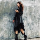 Jupe asymétrique noire pour femmes 2