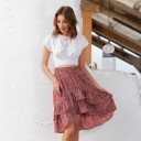Jupe asymétrique pour femmes avec volants 3
