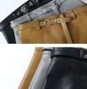 Jupe en cuir asymétrique pour femmes 3