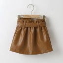 Jupe en cuir pour fille L1028 1