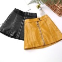 Jupe en cuir pour fille L1064 1