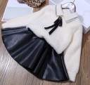Jupe en cuir pour fille L1074 4