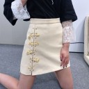 Jupe en simili cuir avec des boucles 3