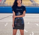 Jupe en simili cuir noire 4