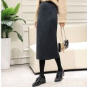 Jupe en tricot pour femme avec fente 8