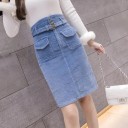 Jupe en velours côtelé pour femme avec ceinture 5