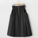 Jupe femme avec boutons et poches 4