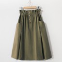 Jupe femme avec boutons et poches 8