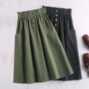 Jupe femme avec boutons et poches 1
