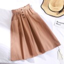 Jupe femme avec boutons et poches 2
