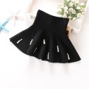 Jupe fille taille haute avec perles J1277 1