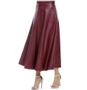 Jupe longue en cuir pour femmes 6