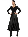 Jupe longue en cuir pour femmes 1
