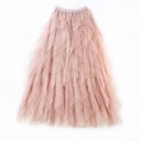 Jupe longue en tulle pour femmes G53 7