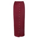 Jupe longue femme avec des boutons 10