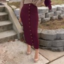 Jupe longue femme avec des boutons 4