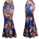 Jupe longue femme avec motif A1012 13