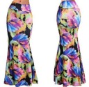Jupe longue femme avec motif A1012 12