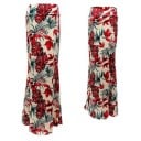Jupe longue femme avec motif Coupe ajustée sirène avec partie inférieure évasée Taille large Mélange extensible de polyester et d'élasthanne 16