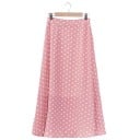 Jupe longue pour femme en A avec motif Taille lisse Avec doublure Coupe fluide Tissu en polyester légèrement structuré 2