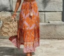 Jupe maxi femme orange 2