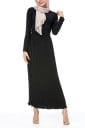 Jupe maxi plissée pour femme avec de fins plis verticaux Coupe droite et étroite jusqu'aux chevilles Taille large Ourlet ondulé Chiffon 8