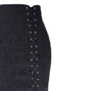Jupe maxi pour femme avec lacets et volants Coupe sirène à taille haute Tissu à motif orné Bord à volants Polyester avec élasthanne 8
