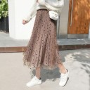 Jupe midi à pois pour femmes G139 4