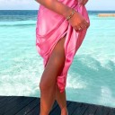 Jupe midi en satin pour femmes 2