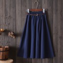 Jupe midi femme avec ceinture 6