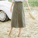 Jupe midi femme avec des boutons A1593 1