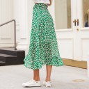 Jupe midi portefeuille pour femmes avec volants 2