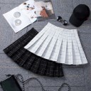 Jupe mini à carreaux pour femmes G134 1