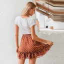 Jupe mini à pois avec volants pour femmes 4