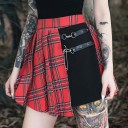 Jupe mini combinée pour femmes A3177 1