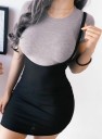 Jupe mini femme avec bretelles A967 1