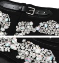 Jupe mini femme avec des strass noire 5