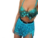 Jupe mini femme avec paillettes et franges 4
