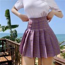 Jupe mini plissée pour femme à taille haute 2