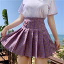 Jupe mini plissée pour femme à taille haute 3