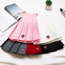 Jupe mini plissée pour femme avec fraise 1