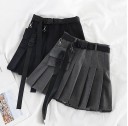 Jupe mini plissée pour femme avec poche 1