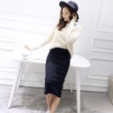 Jupe mode femme en coton - Noir 1