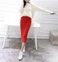 Jupe mode femme en coton - Rouge 3