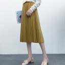 Jupe plissée en simili cuir pour femme 4