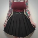 Jupe plissée femme à taille haute 1