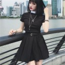Jupe plissée femme à taille haute 3