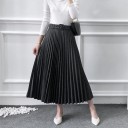 Jupe plissée femme avec ceinture 1