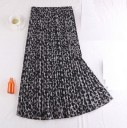 Jupe plissée pour femme avec motif animalier 9