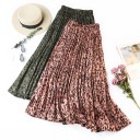 Jupe plissée pour femme avec motif léopard 4